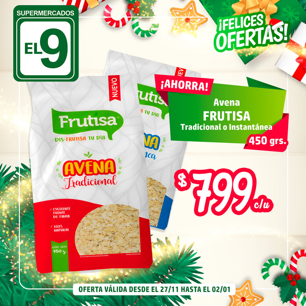 AVENA TRADICIONAL/INSTANTANEA FRUTISA 450GR