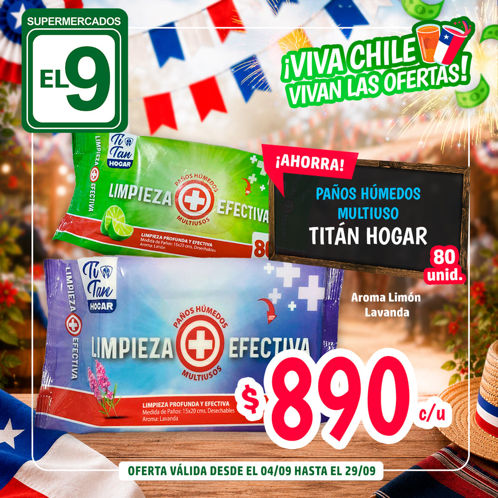 PANOS HUM.MULTI.TITAN HOGAR LIMON 80UN