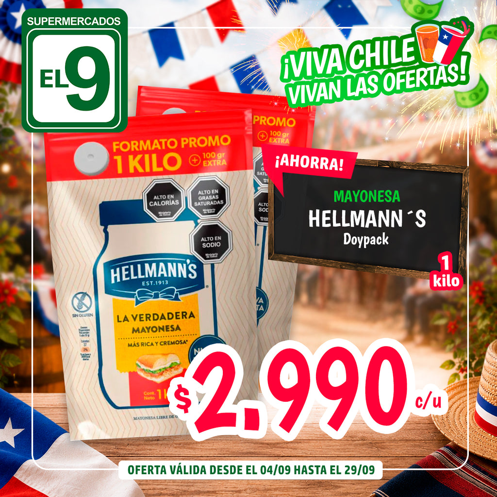 MAYONESA HELLMANS DP 1KG