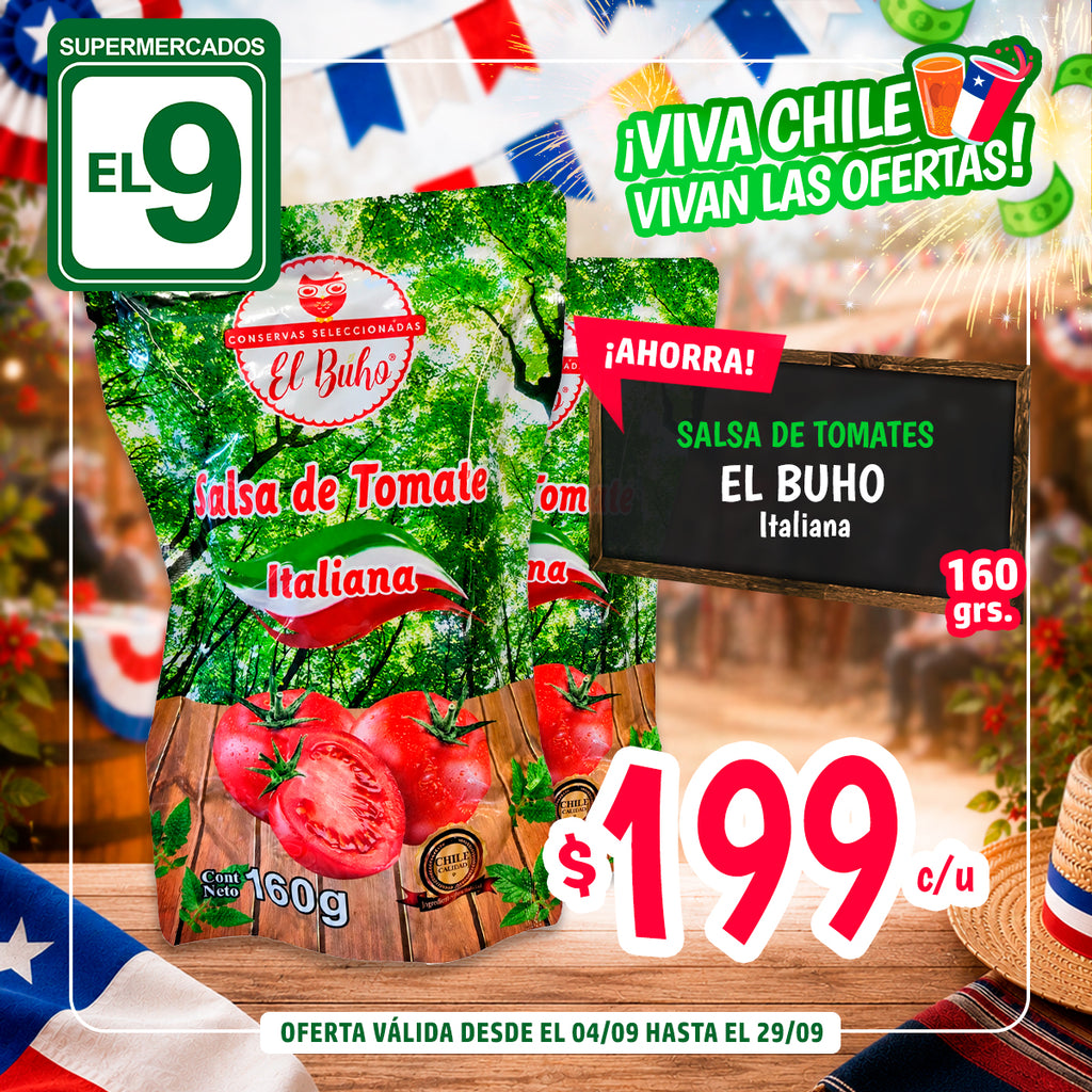 SALSA TOMATE EL BUHO 160GR ITALIANA