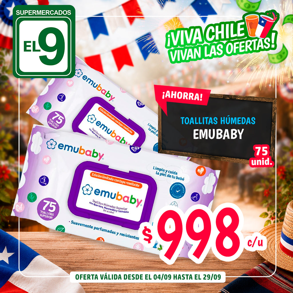 EMUBABY TOALL.HUMEDAS S 75 UN.