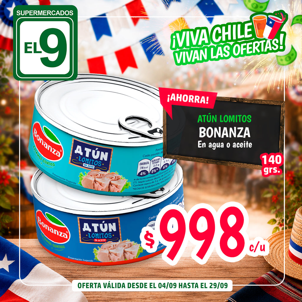 ATUN LOMITOS AGUA BONANZA 140G/91DR