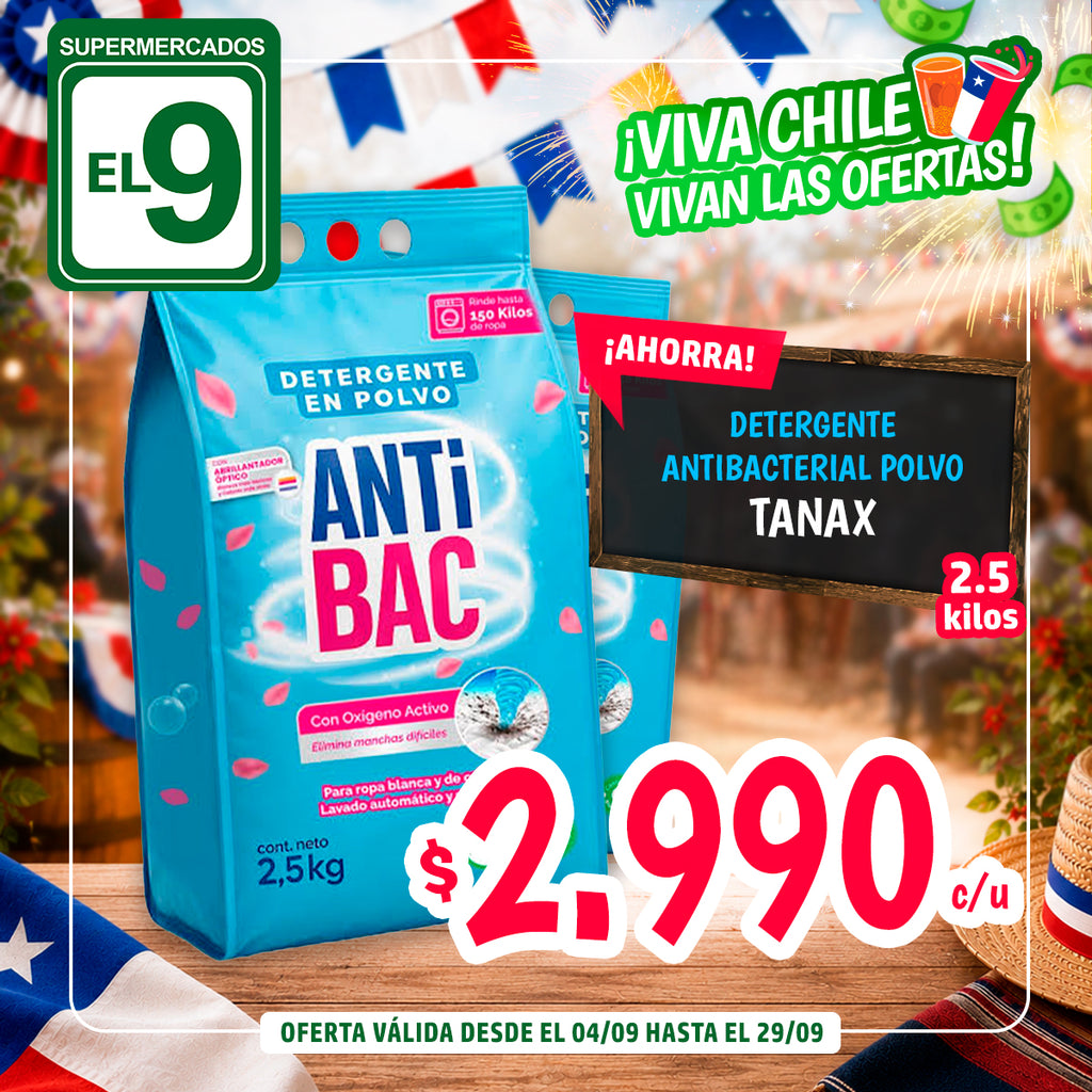 DETERGENTE ANTIBAC POLVO 2,5 KG