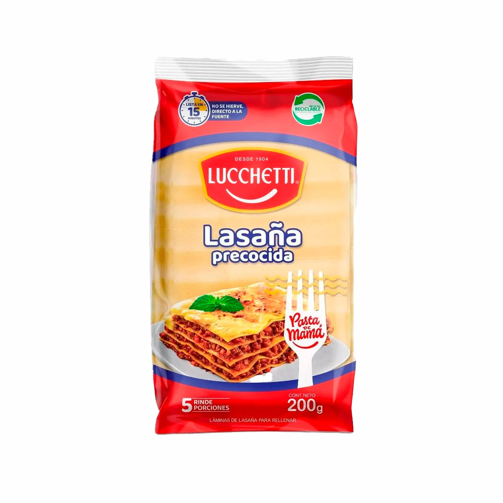 Lasaña Lucchetti Flowpack 200 grs.