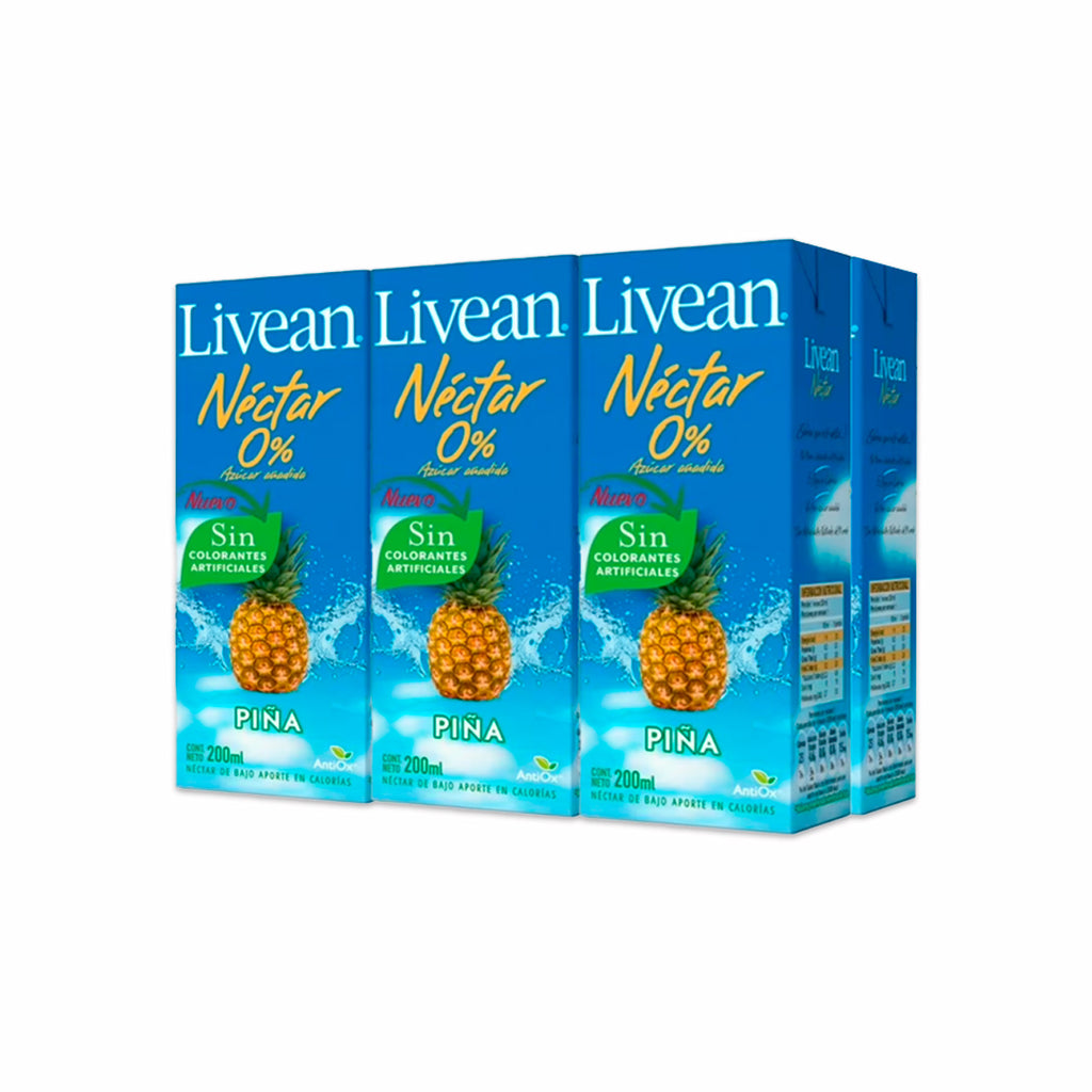 Néctar Livean Tetrapack Pack 6 unidades 200 ml.